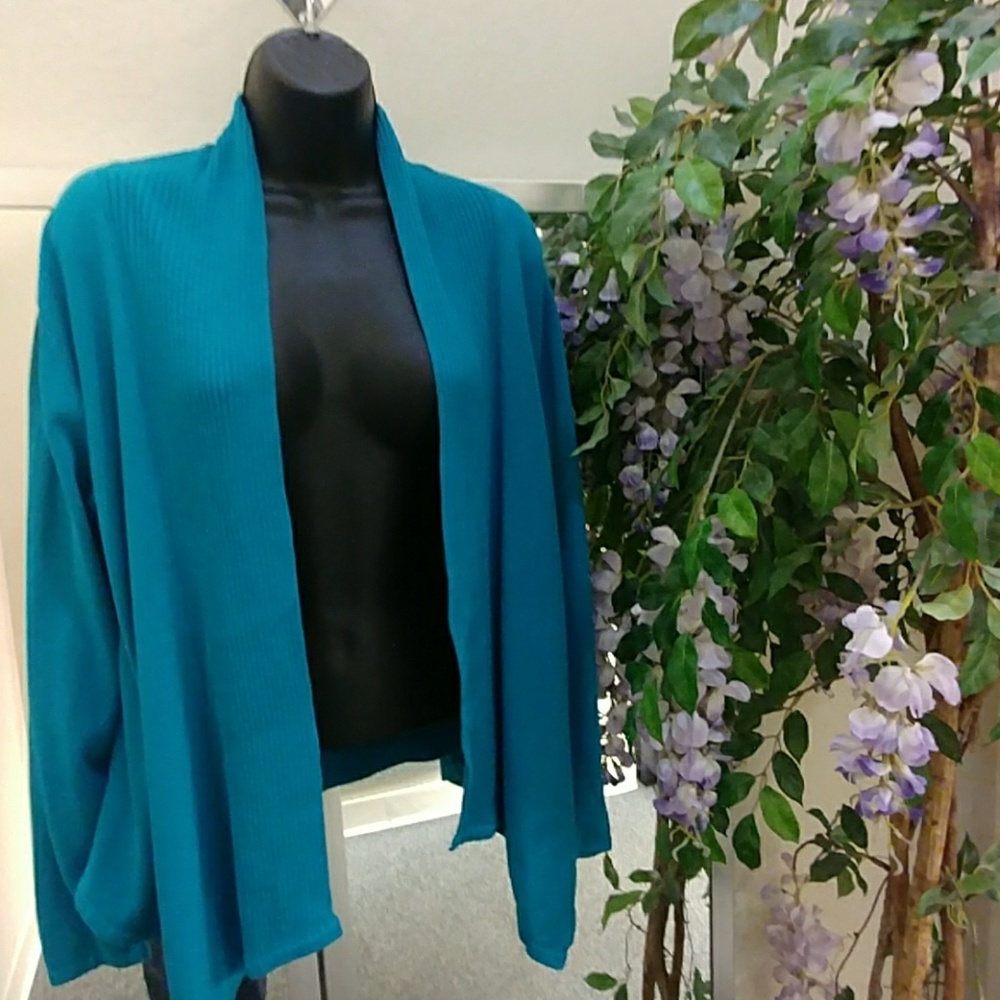 Fever Teal Cardigan Sweater